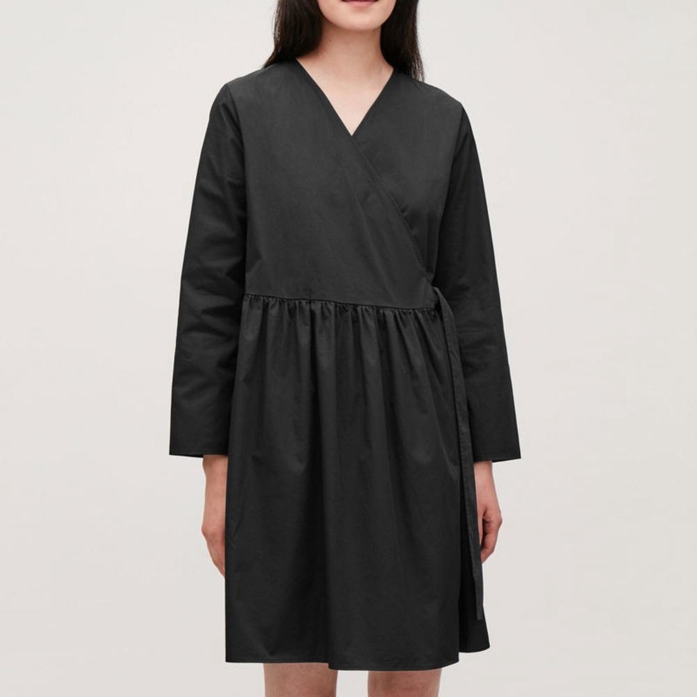 COS Black Wrap Dress